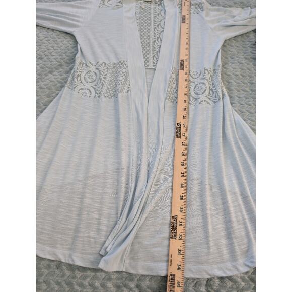 Simply Noelle Baby Blue Knit Spring Cardigan Flowy XS - Picture 8 of 10